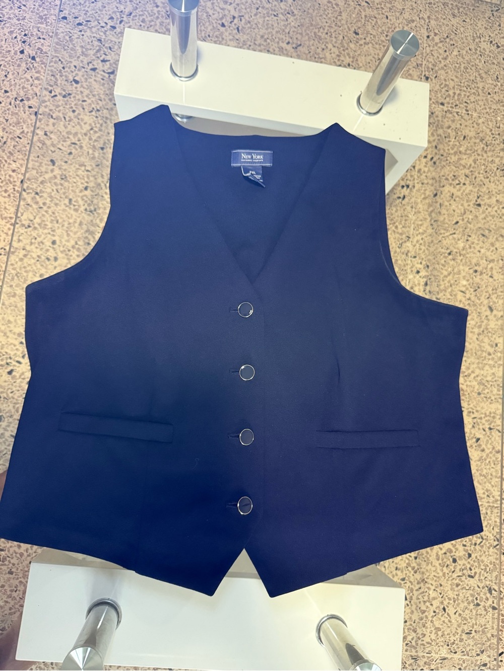 New York & Company Navy Blue Men's Tailored Vest